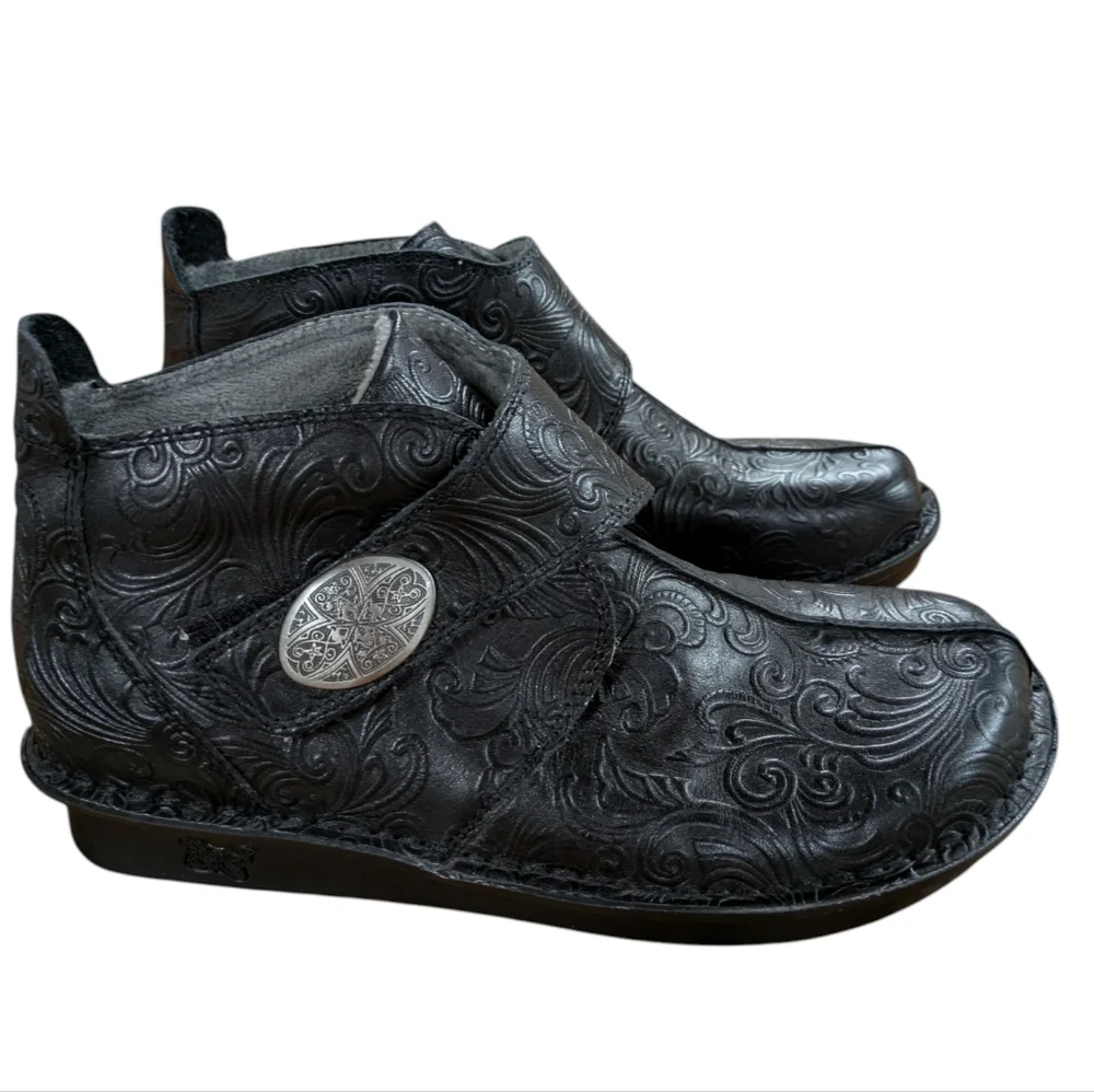 Alegria Caiti Night N Gale Leather Ankle Bootie Size 38